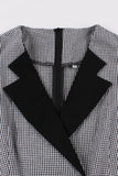 Cuello de solapa negra Vestido Vintage 1950s