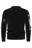 Suéter blanco de cuello redondo slim fit para hombre