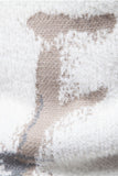 Suéter blanco de cuello redondo slim fit para hombre