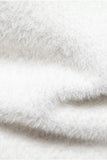 Suéter blanco de cuello redondo slim fit para hombre