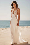 Tirantes finos Vaina de encaje de Vestido blanco