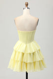 Vestido de regreso a casa con corsé de novia verde A Line con abalorios