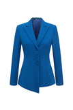 Azul oscuro 2 piezas Solapa de pico Soltero Soltero para mujer Trajes de fiesta
