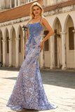Corsé de sirena gris azul, vestido largo de cuentas con cuentas y lazos