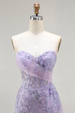 Corsé de Serenas Azules, Corsé de Cuentas con Lentejuelas y Vestido de Baile Largo con Abertura