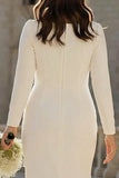 Vestido de novia de talla grande de satín fruncido con escote bateau y escote marfil