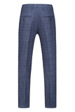 Trajes de fiesta de 3 piezas para hombre con solapa de cuadros a cuadros para hombre