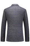 Trajes de fiesta de 3 piezas para hombre con solapa de cuadros a cuadros para hombre