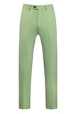 Solapa con muescas verde claro 3 piezas Trajes formales para hombre