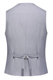 Gris claro 3 piezas Solapa con muesca Trajes formales para hombre