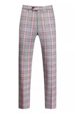 Trajes de fiesta para hombre con rayas rosadas y rayas de 2 piezas