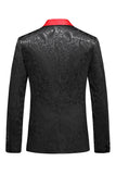 Trajes de fiesta para hombres de 2 piezas con solapa de chal negro
