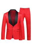 Trajes de fiesta para hombres de 2 piezas con solapa de chal negro