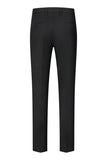 Trajes de hombre de 3 piezas con solapa de chal negro