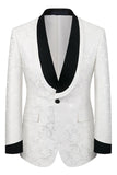 Trajes de hombre de 3 piezas con solapa de chal negro