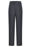 Gris oscuro 2 piezas Solapa de pico Doble botonadura a rayas Trajes para hombre