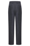Gris oscuro 2 piezas Solapa de pico Doble botonadura a rayas Trajes para hombre