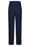 Trajes de 3 piezas con solapa de pico de ajuste delgado y botonadura simple para hombre en azul marino