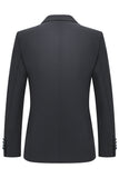 Trajes negros de 2 piezas con solapa de pico de ajuste delgado para hombre