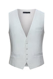 Esmoquin de 3 piezas para hombre con solapa de pico negro