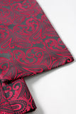 Blazer de baile de jacquard rojo oscuro con solapa para hombre