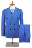 Gris Verde 2 Piezas Doble Botonadura Solapa de Pico Trajes Formales para Hombre