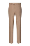Trajes de hombre con solapa con muesca de 3 piezas a rayas beige