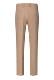 Trajes de hombre con solapa con muesca de 3 piezas a rayas beige