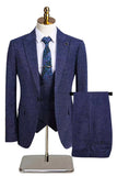 Gris oscuro 3 piezas con solapa de pico ajustada trajes de boda para hombre