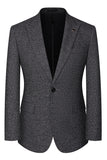 Gris oscuro 3 piezas con solapa de pico ajustada trajes de boda para hombre