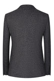 Gris oscuro 3 piezas con solapa de pico ajustada trajes de boda para hombre