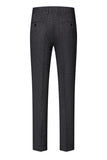 Gris oscuro 3 piezas con solapa de pico ajustada trajes de boda para hombre
