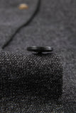 Gris oscuro 3 piezas con solapa de pico ajustada trajes de boda para hombre
