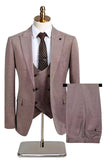 Gris oscuro 3 piezas con solapa de pico ajustada trajes de boda para hombre