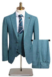 Gris oscuro 3 piezas con solapa de pico ajustada trajes de boda para hombre