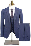 Trajes formales para hombre de 3 piezas de ajuste delgado con solapa con muescas y un botón en color topo