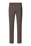Trajes formales para hombre de 3 piezas de ajuste delgado con solapa con muescas y un botón en color topo