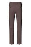 Trajes formales para hombre de 3 piezas de ajuste delgado con solapa con muescas y un botón en color topo