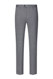 Trajes grises de 3 piezas con solapa con muescas de ajuste ajustado para hombre