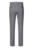 Trajes grises de 3 piezas con solapa con muescas de ajuste ajustado para hombre