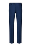 Trajes de hombre de 3 piezas con solapa de pico azul pavo real