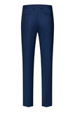 Trajes de hombre de 3 piezas con solapa de pico azul pavo real