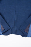 Trajes de hombre de 3 piezas con solapa de pico azul pavo real