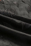 Blazer de fiesta con solapa con muescas en jacquard negro