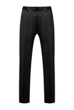 Trajes de 2 piezas con solapa de pico negro para hombre