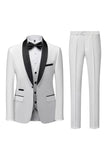 Trajes formales negros con solapa y botón para hombre