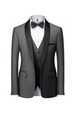 Trajes de hombre con solapa de chal gris