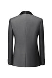 Trajes de hombre con solapa de chal gris