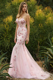 Corsé de Sirena Negra, Lentejuelas, Vestido largo de graduación floral con encaje en la espalda
