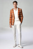 Trajes de fiesta para hombre de 2 piezas con solapa con muesca en blanco y negro